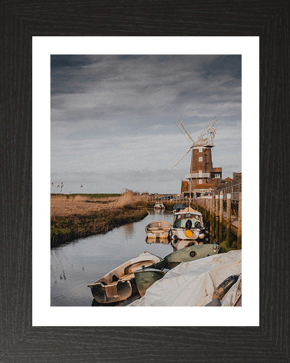 Boats as Cley next the Sea windmill Norfolk Photo Print - Canvas - Framed Photo Print - Hampshire Prints