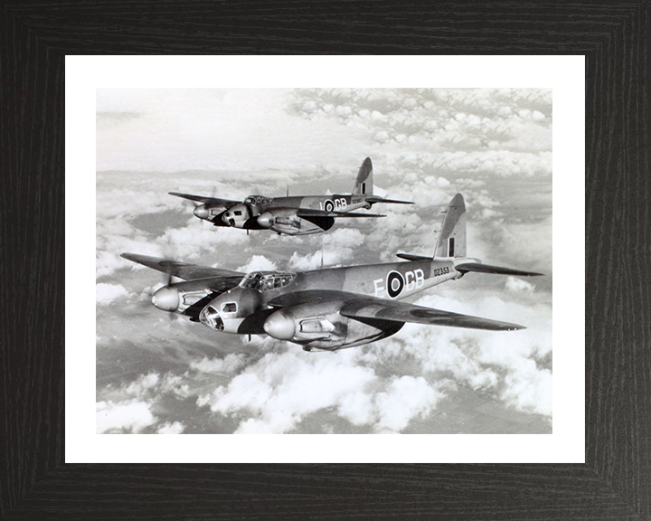De Havilland Mosquito B Mk IVs | Photo Print | Framed Print | Military | Aircraft | Royal Air Force | Wall Art | Home Decor | Aviation | Photography Hampshire Prints 10 x 8 Black Frame Yes