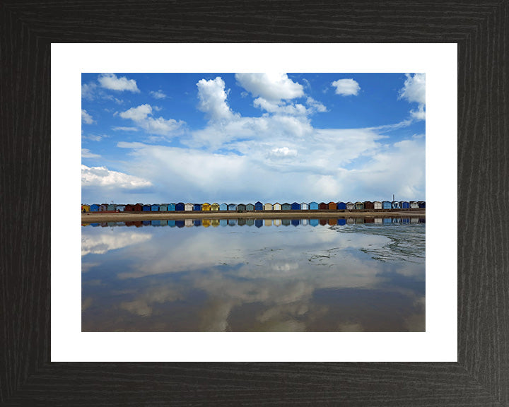 Beach hut reflections Clacton-on-Sea Essex Photo Print - Canvas - Framed Photo Print - Hampshire Prints