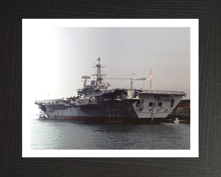 HMS Hermes R12 Royal Navy Centaur class Aircraft carrier Photo Print or Framed Print - Hampshire Prints