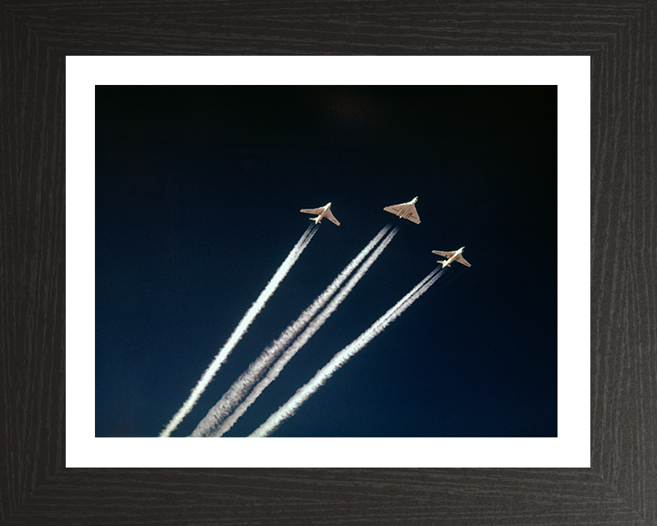 RAF V Force Vulcan Valiant Victor Jets 1958 | Photo Print | Framed Print | Military | Aircraft | Royal Air Force | Wall Art | Home Decor | Aviation | Photography Hampshire Prints 10 x 8 Black Frame Yes