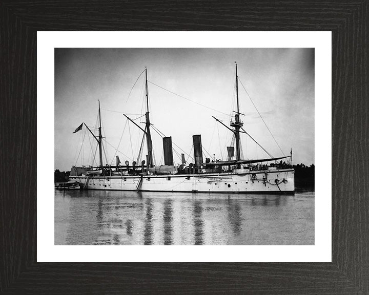 HMS Mercury (1878) Royal Navy Iris Class Cruiser Photo Print or Framed Photo Print - Hampshire Prints