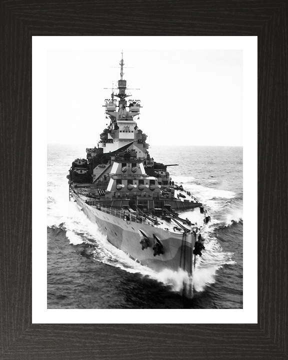 HMS Howe 32 Royal Navy King George V class battleship Photo Print or Framed Print - Hampshire Prints