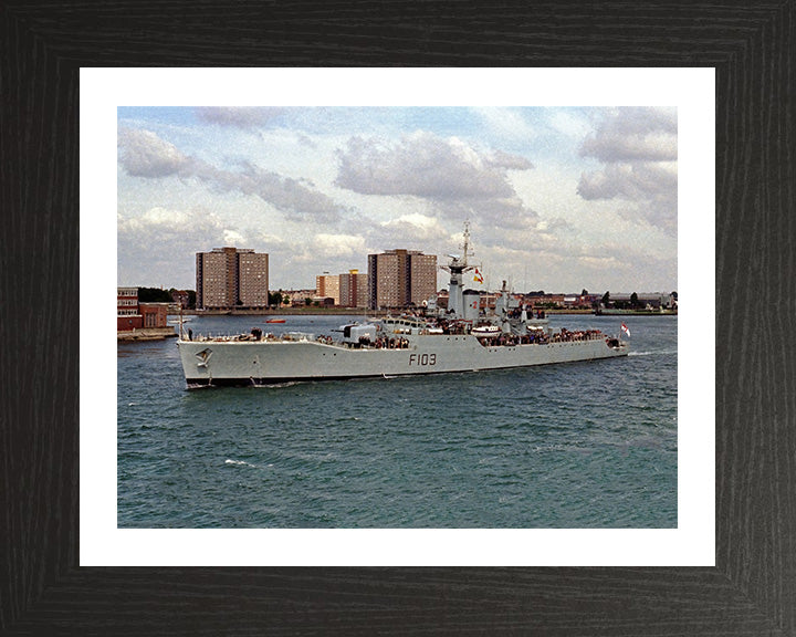 HMS Lowestoft F103 Royal Navy Rothesay class frigate Photo Print or Framed Print - Hampshire Prints