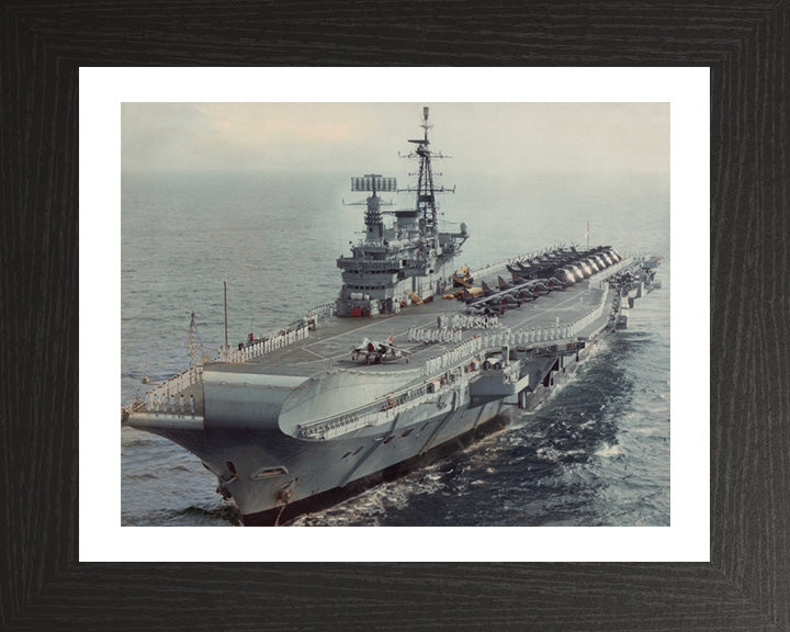 HMS Hermes R12 Royal Navy Centaur class Aircraft carrier Photo Print or Framed Print - Hampshire Prints