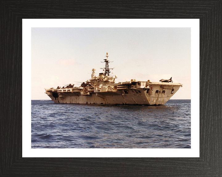 HMS Hermes R12 Royal Navy Centaur class Aircraft carrier Photo Print or Framed Print - Hampshire Prints