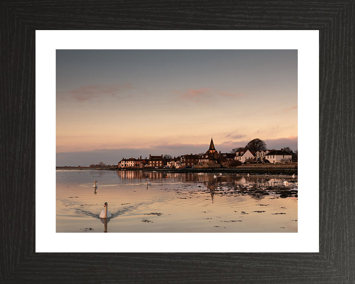 Bosham Quay West Sussex swans at sunrise Photo Print - Canvas - Framed Photo Print - Hampshire Prints