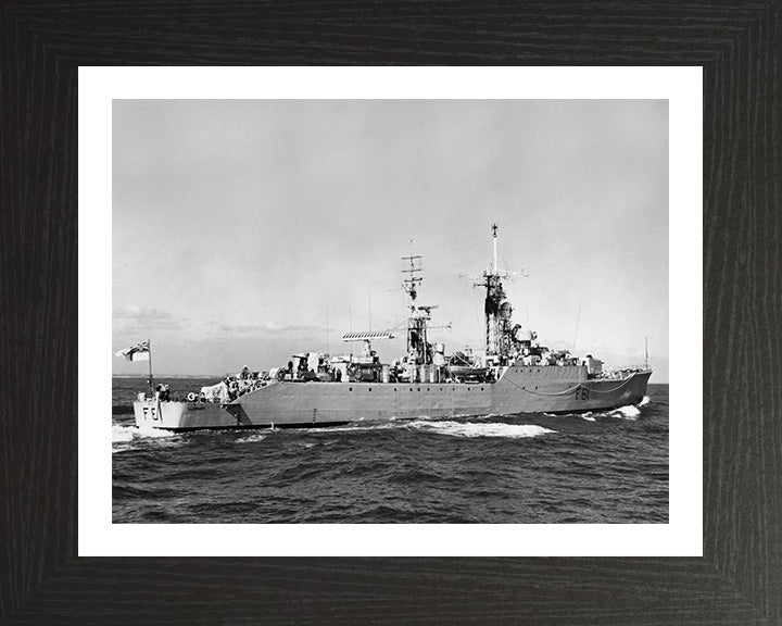 HMS Llandaff F61 Royal Navy Salisbury class Frigate Photo Print or Framed Print - Hampshire Prints