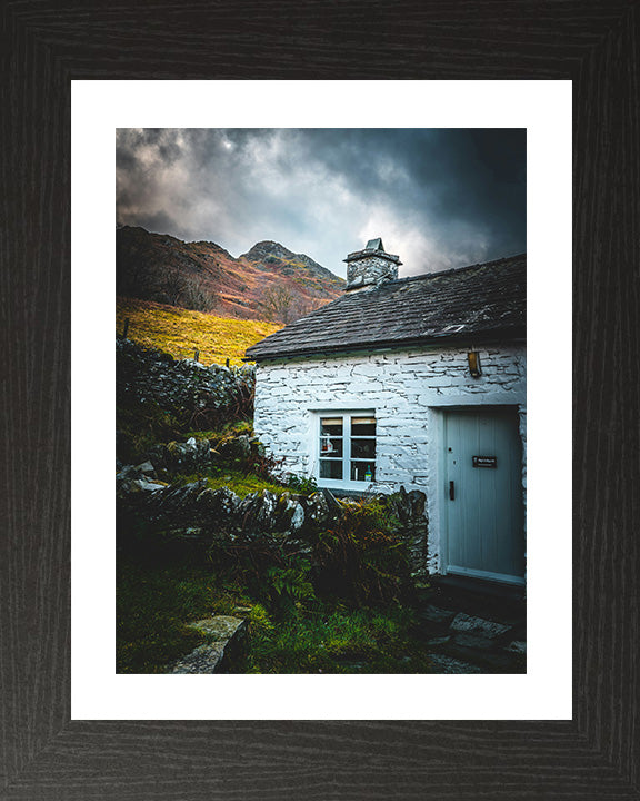 A cottage near Cathedral Cave Ambleside Cumbria Photo Print - Canvas - Framed Photo Print - Hampshire Prints