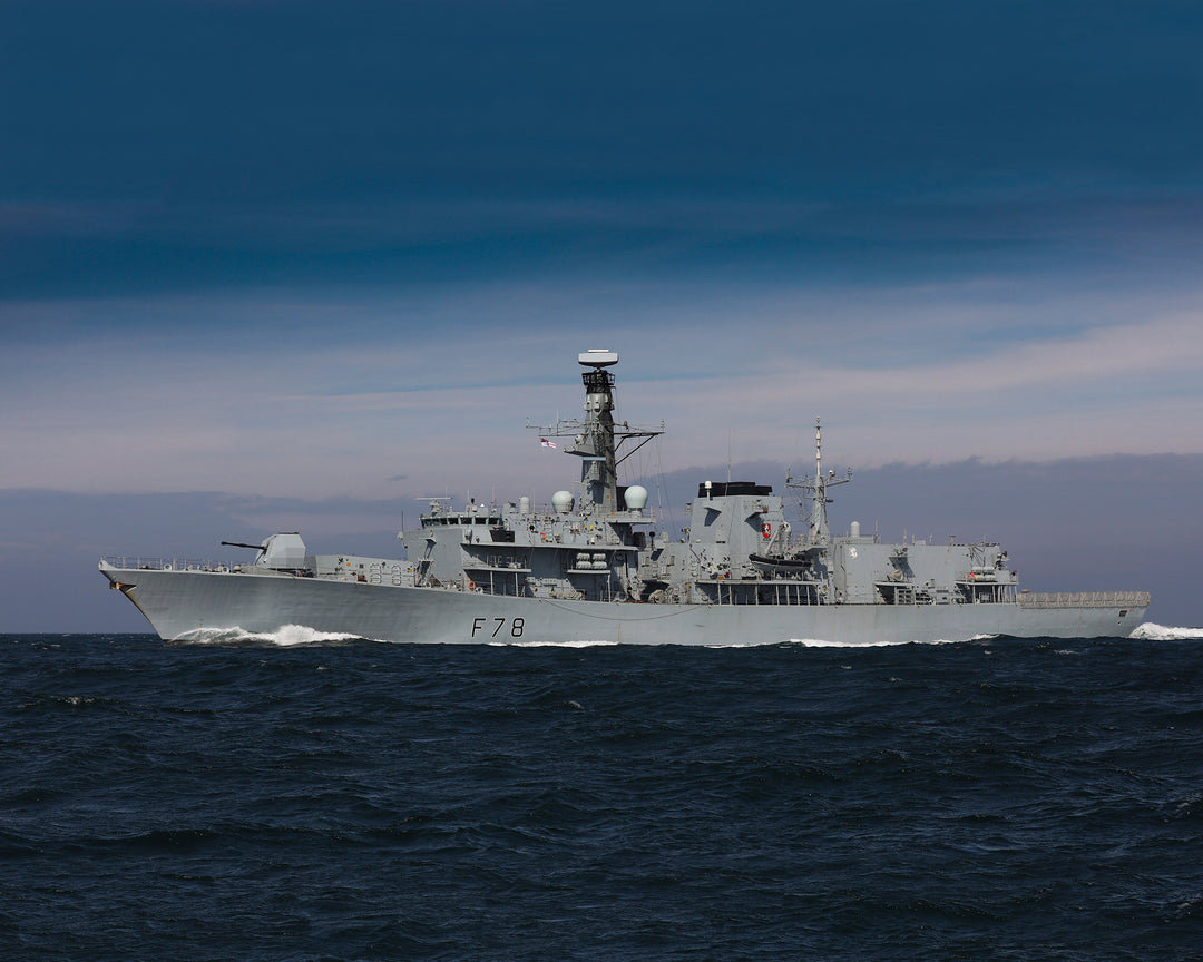 HMS Kent F78 Royal Navy Type 23 frigate Photo Print or Framed Print - Hampshire Prints