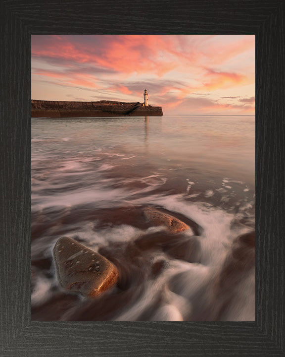 Whitehaven Lighthouse Cumbria at sunset Photo Print - Canvas - Framed Photo Print - Hampshire Prints