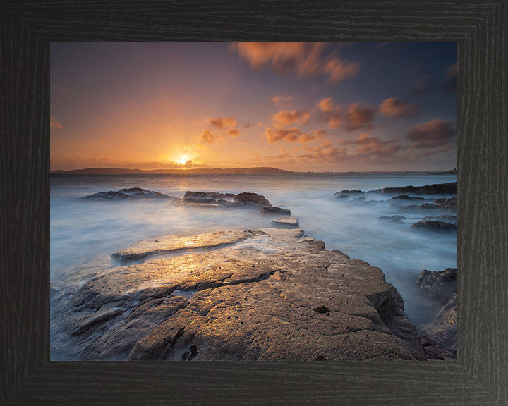 Bovisand Beach Devon at sunset Photo Print - Canvas - Framed Photo Print - Hampshire Prints