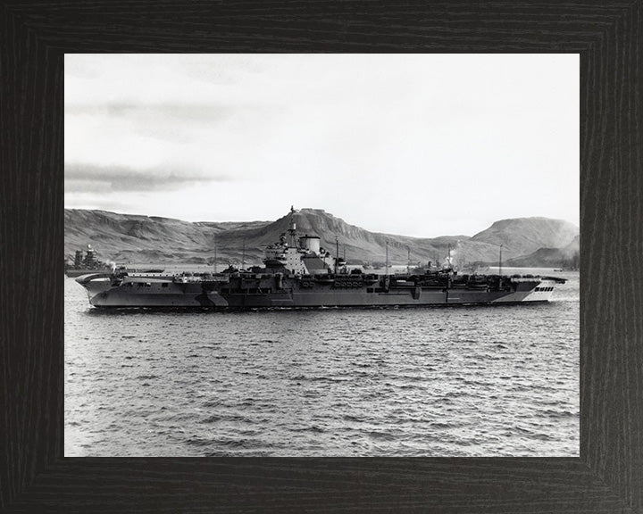 HMS Victorious R38 Royal Navy Illustrious class Aircraft Carrier Photo Print or Framed Print - Hampshire Prints