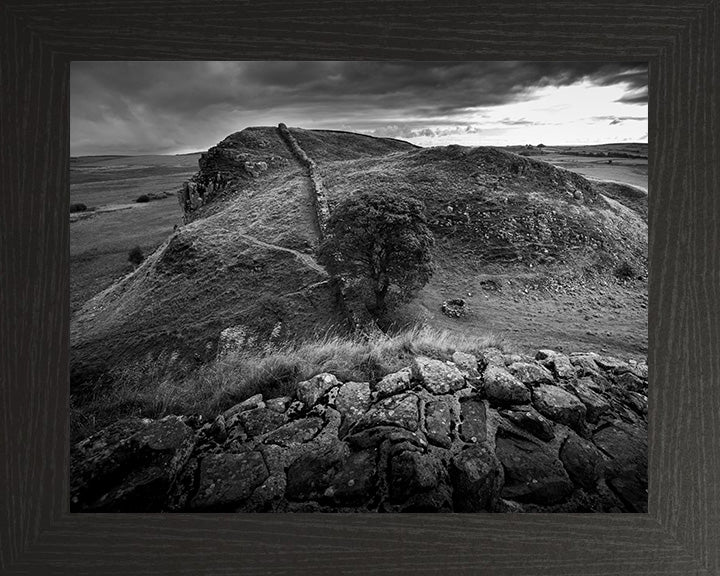 Hadrian's Wall Cumbria black and white Photo Print - Canvas - Framed Photo Print - Hampshire Prints