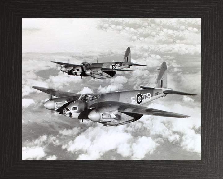 De Havilland Mosquito B Mk IVs | Photo Print | Framed Print | Military | Aircraft | Royal Air Force | Wall Art | Home Decor | Aviation | Photography Hampshire Prints 10 x 8 Black Frame No