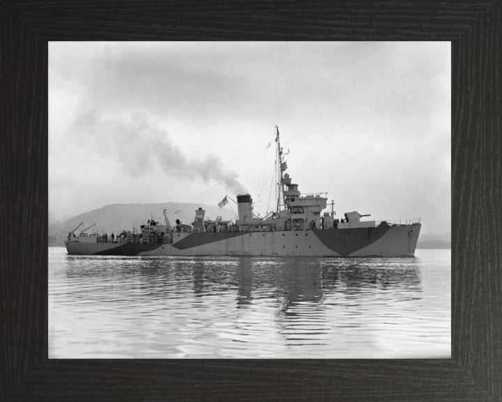 HMS Rinaldo J225 Royal Navy Algerine class minesweeper Photo Print or Framed Print - Hampshire Prints