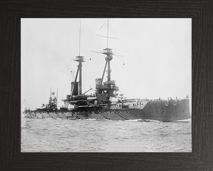 HMS Bellerophon (1907) Royal Navy Bellerophon class dreadnought battleship Photo Print or Framed Print - Hampshire Prints