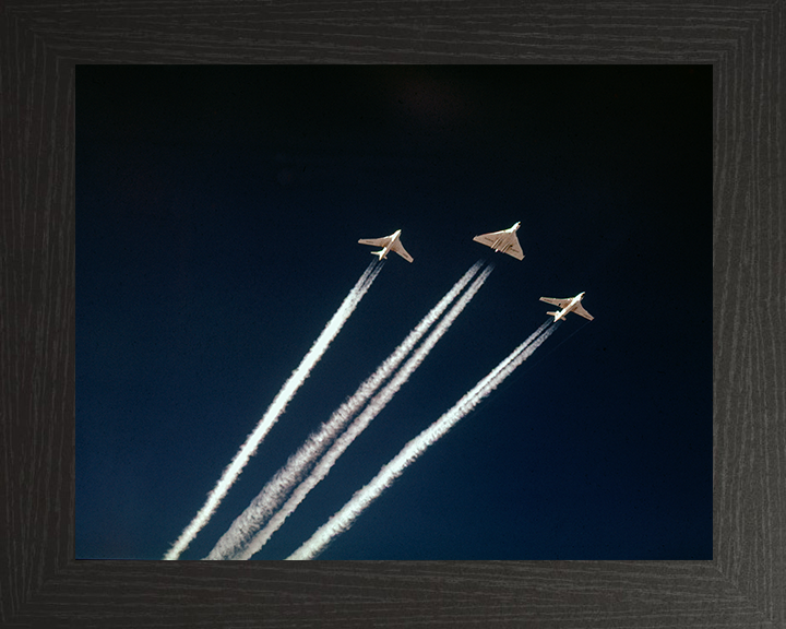 RAF V Force Vulcan Valiant Victor Jets 1958 | Photo Print | Framed Print | Military | Aircraft | Royal Air Force | Wall Art | Home Decor | Aviation | Photography Hampshire Prints 10 x 8 Black Frame No