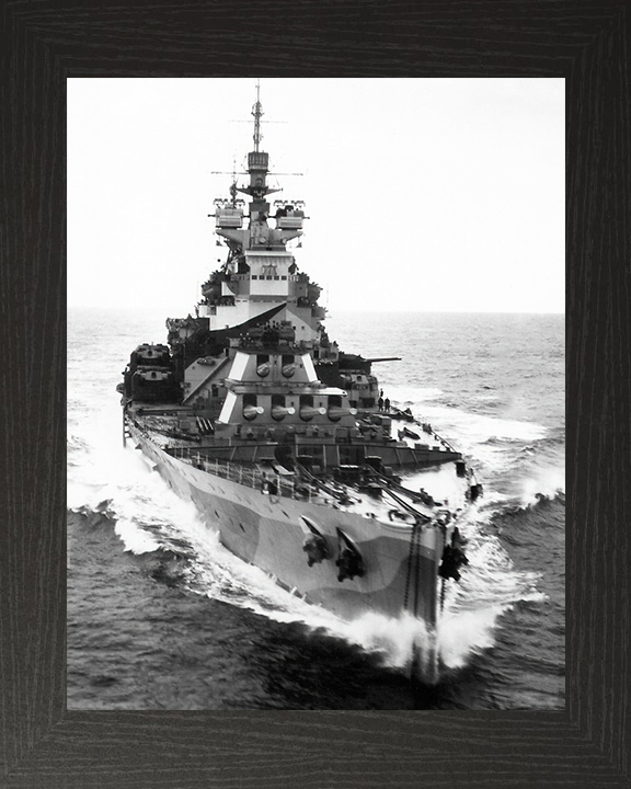 HMS Howe 32 Royal Navy King George V class battleship Photo Print or Framed Print - Hampshire Prints