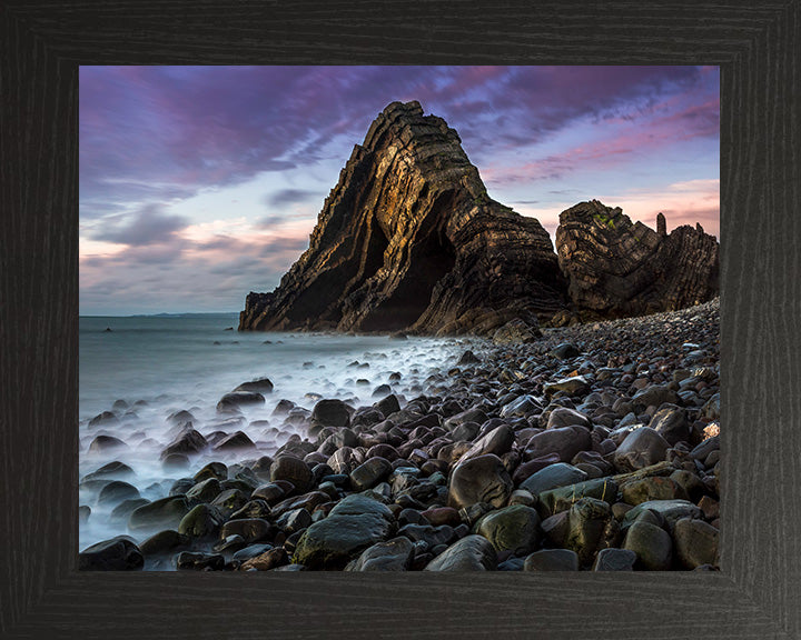 Blackchurch Rock Westward Ho! Devon at sunset Photo Print - Canvas - Framed Photo Print - Hampshire Prints