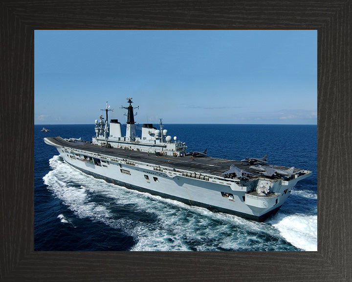 HMS Invincible R05 | Photo Print | Framed Print | Invincible Class | Aircraft Carrier | Royal Navy Hampshire Prints 10 x 8 Black Frame No