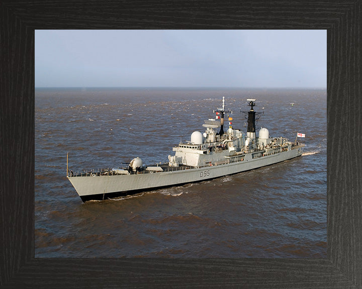 HMS Manchester D95 | Photo Print | Framed Print | Type 42 | Destroyer | Royal Navy Hampshire Prints 10 x 8 Black Frame No