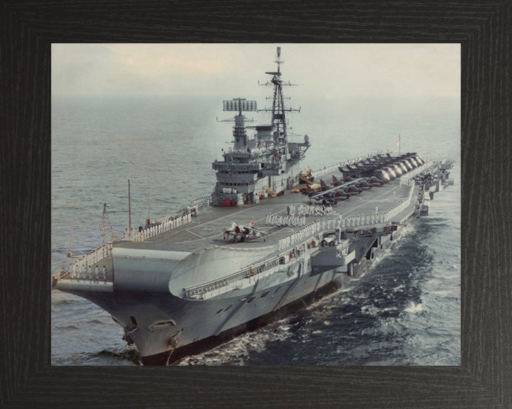 HMS Hermes R12 Royal Navy Centaur class Aircraft carrier Photo Print or Framed Print - Hampshire Prints