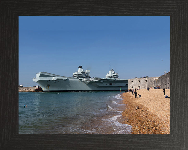 HMS Queen Elizabeth R08 Royal Navy Queen Elizabeth Class Aircraft Carrier Photo Print or Framed Print - Hampshire Prints