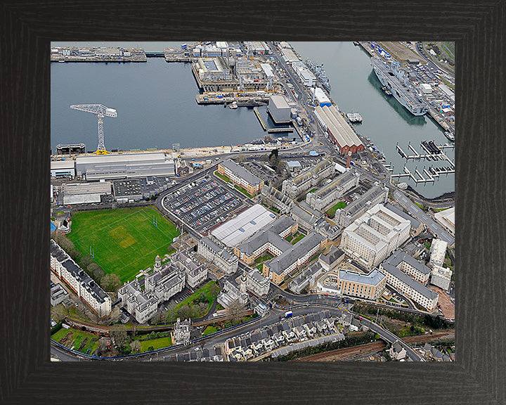 HMS Drake shore establishment Aerial Photo Print or Framed Photo Print - Hampshire Prints