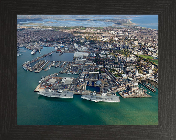 Portsmouth Royal Navy Dockyard from above Photo Print or Framed Photo Print - Hampshire Prints