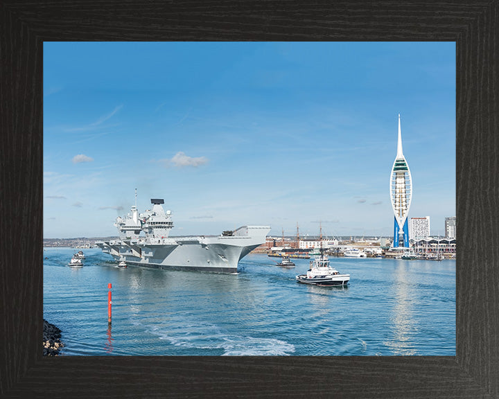 HMS Queen Elizabeth R08 Royal Navy Queen Elizabeth Class Aircraft Carrier Photo Print or Framed Print - Hampshire Prints