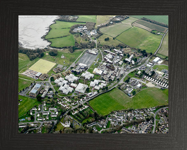 HMS Raleigh Royal Navy basic training establishment Aerial Photo Print or Framed Photo Print - Hampshire Prints