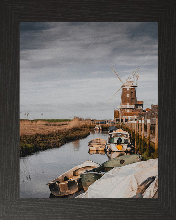 Boats as Cley next the Sea windmill Norfolk Photo Print - Canvas - Framed Photo Print - Hampshire Prints