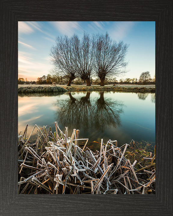 A frosty sunrise in the Suffolk countryside Photo Print - Canvas - Framed Photo Print - Hampshire Prints
