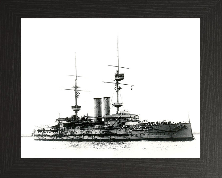 HMS Ocean 1898 Royal Navy pre dreadnought battleship Photo Print or Framed Print - Hampshire Prints