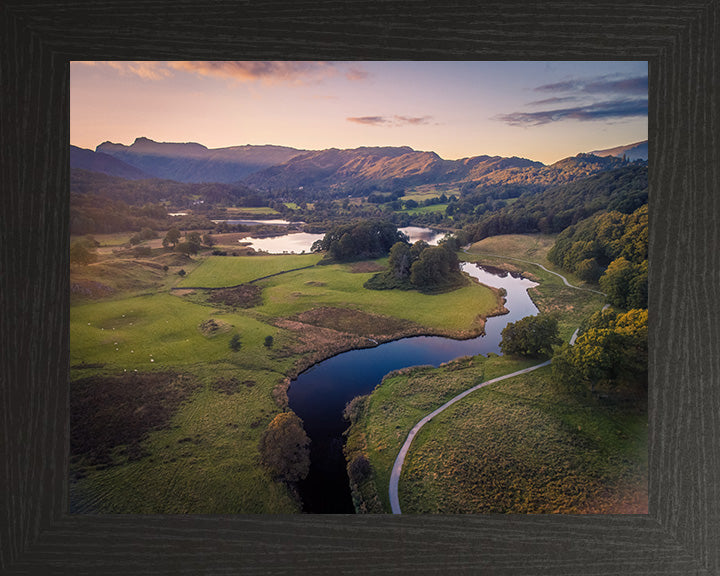 Elterwater the Lake District Cumbria at sunset Photo Print - Canvas - Framed Photo Print - Hampshire Prints