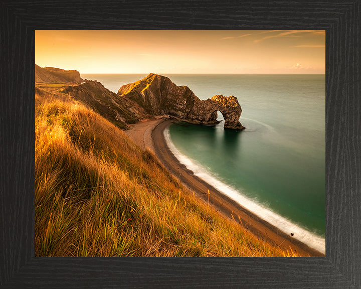 Durdle door beach Dorset at sunset Photo Print - Canvas - Framed Photo Print - Hampshire Prints