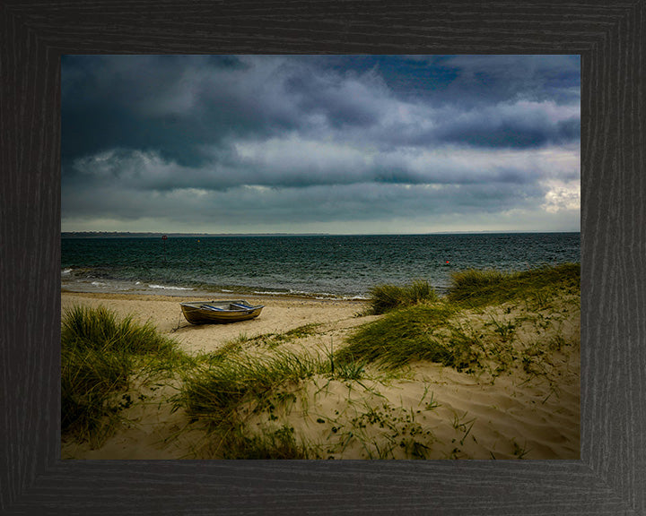 Storm clouds over Mudeford Quay beach Dorset Photo Print - Canvas - Framed Photo Print - Hampshire Prints
