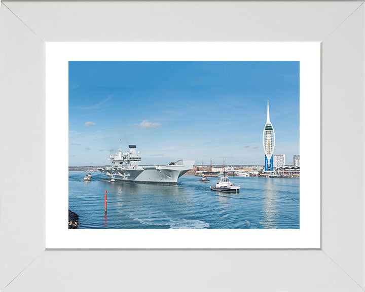 HMS Queen Elizabeth R08 Royal Navy Queen Elizabeth Class Aircraft Carrier Photo Print or Framed Print - Hampshire Prints