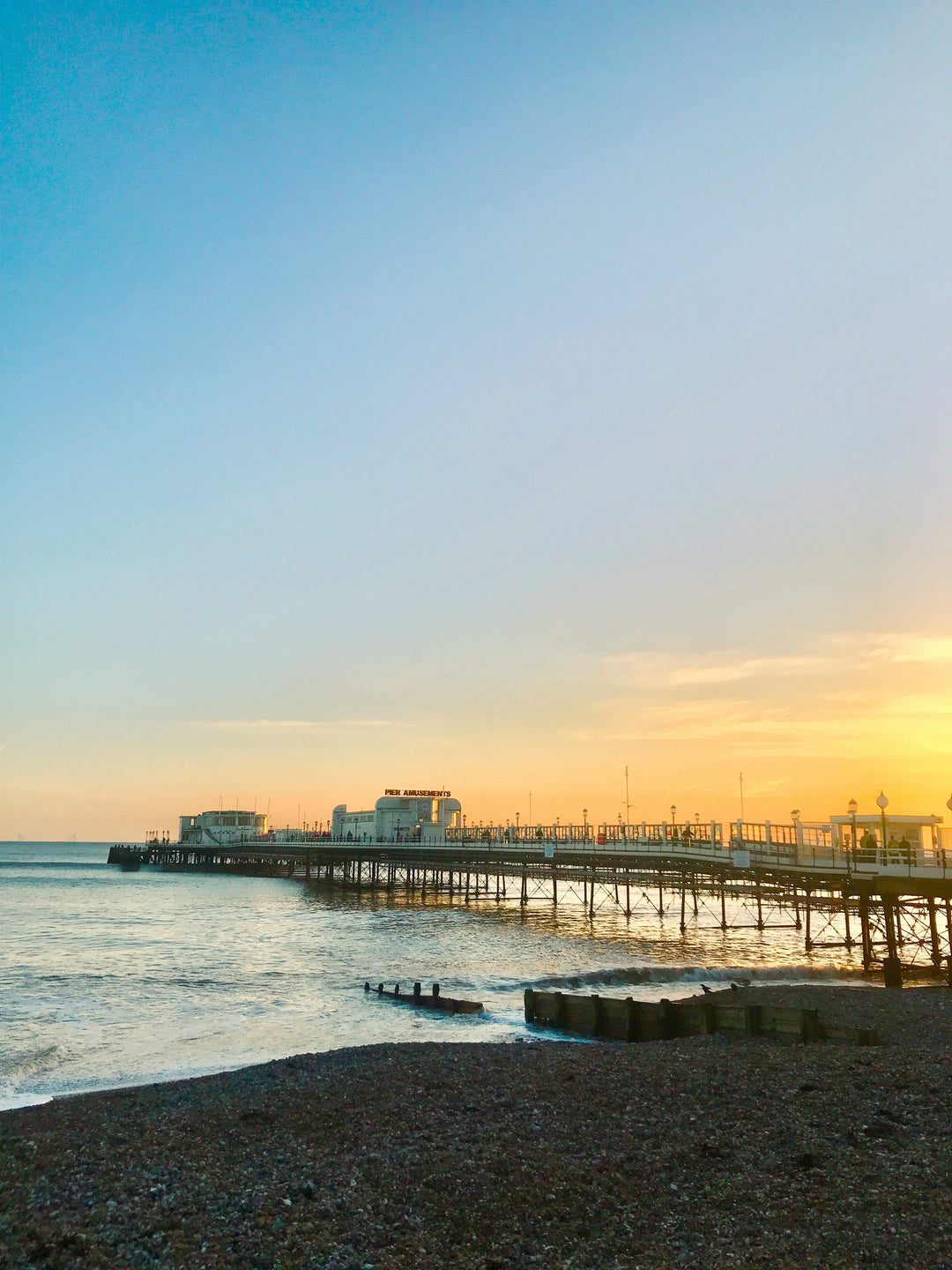 Worthing Pier West Sussex at sunset Photo Print - Canvas - Framed Photo Print - Hampshire Prints
