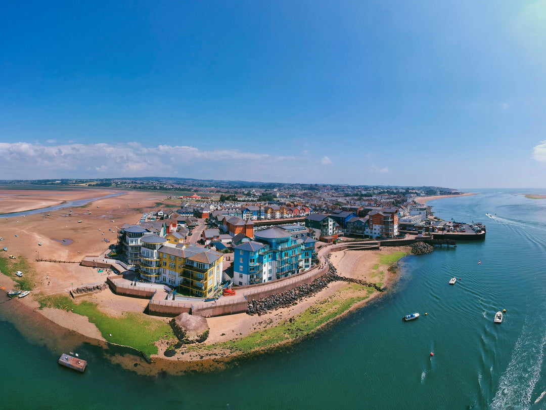Exmouth Marina Devon from above in summer Photo Print - Canvas - Framed Photo Print - Hampshire Prints