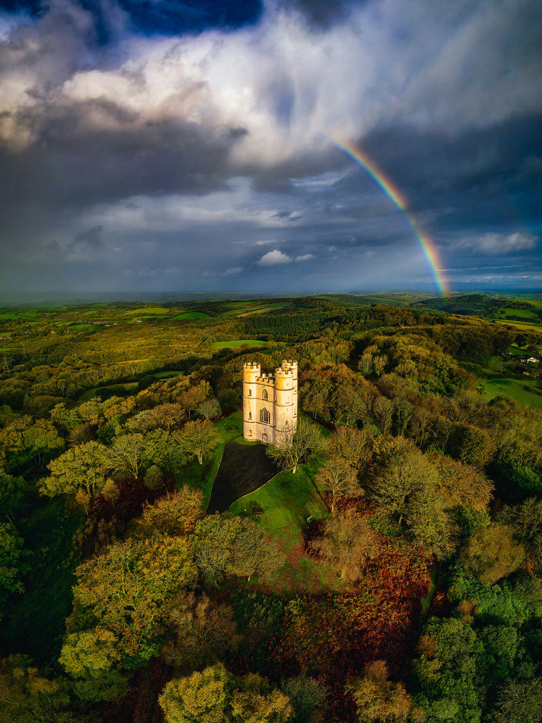 Rainbow over Haldon Belvedere (Lawrence Castle) Photo Print - Canvas - Framed Photo Print - Hampshire Prints