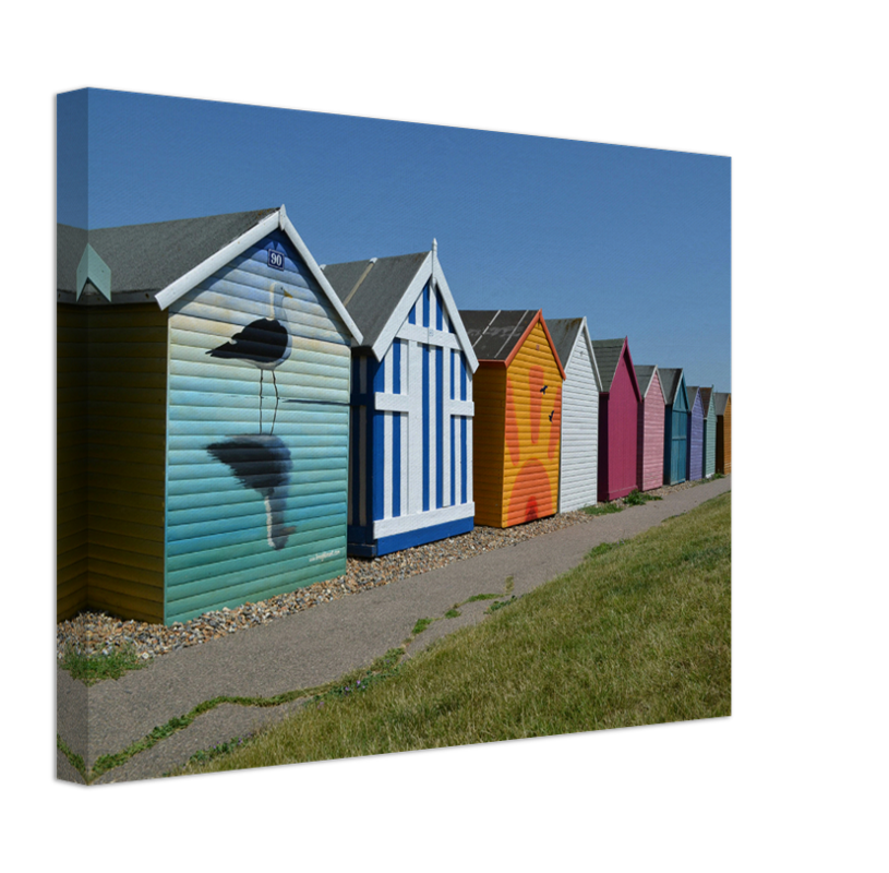 beach huts in Herne Bay Kent Photo Print - Canvas - Framed Photo Print - Hampshire Prints