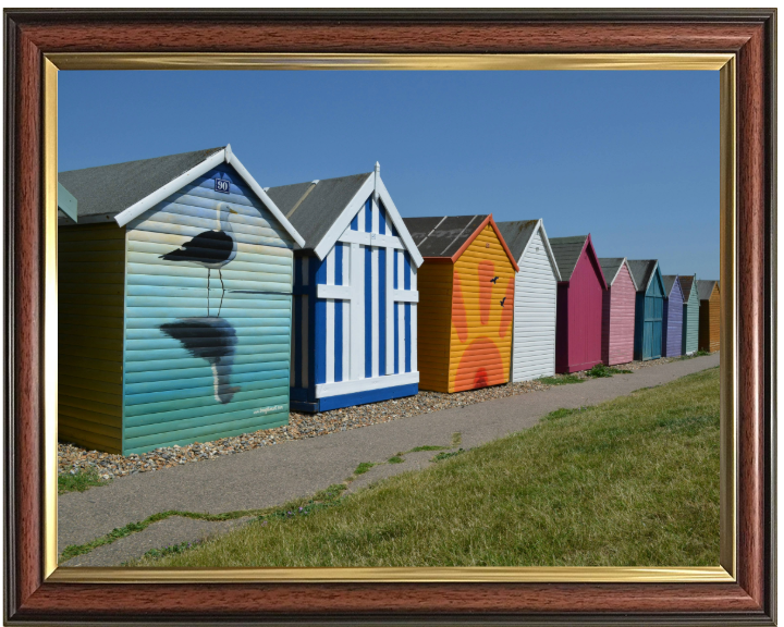 beach huts in Herne Bay Kent Photo Print - Canvas - Framed Photo Print - Hampshire Prints