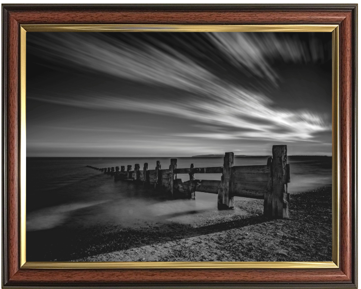 Camber sands beach Kent black and white Photo Print - Canvas - Framed Photo Print - Hampshire Prints