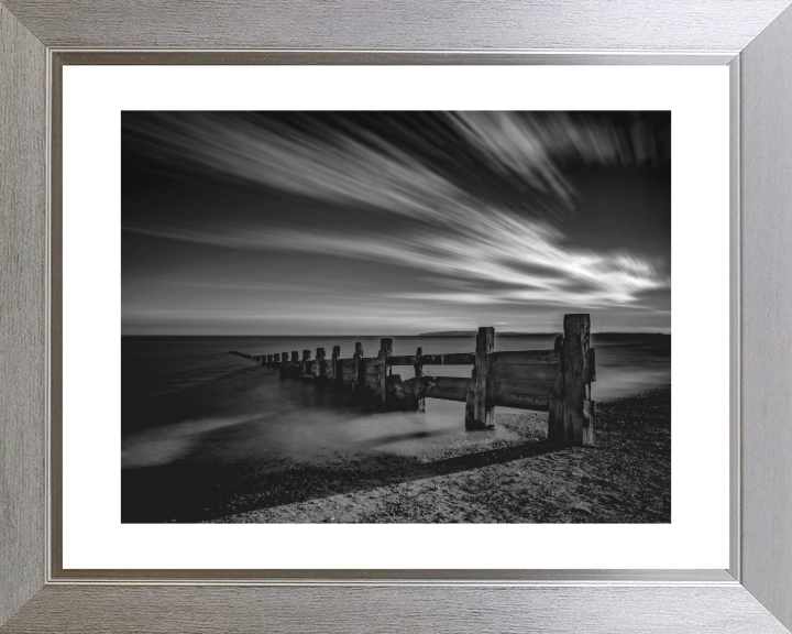 Camber sands beach Kent black and white Photo Print - Canvas - Framed Photo Print - Hampshire Prints