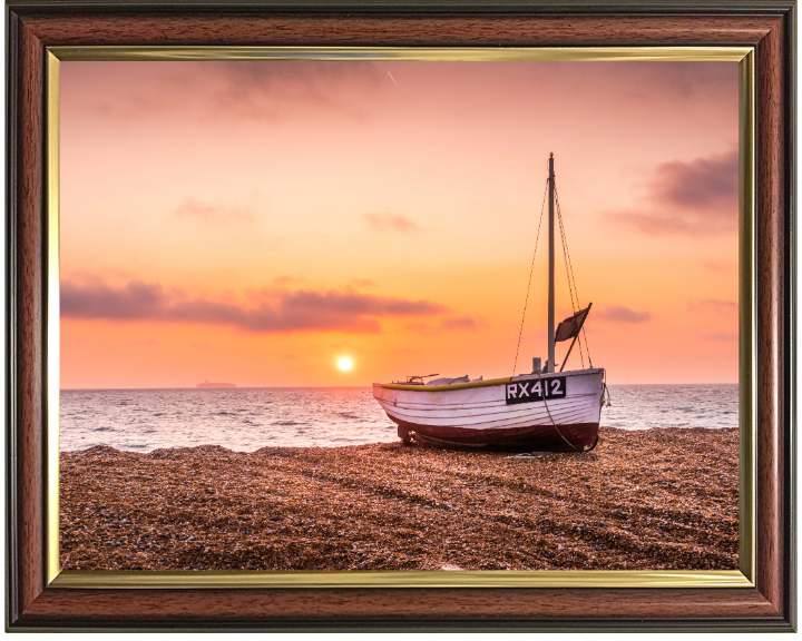 Dungeness Beach in Kent at sunset  Photo Print - Canvas - Framed Photo Print - Hampshire Prints