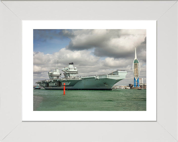 HMS Queen Elizabeth R08 Royal Navy Queen Elizabeth Class Aircraft Carrier Photo Print or Framed Print - Hampshire Prints