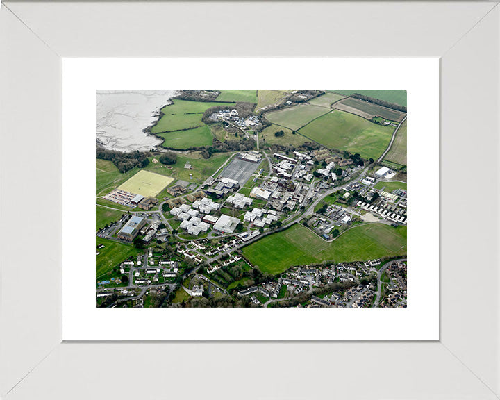 HMS Raleigh Royal Navy basic training establishment Aerial Photo Print or Framed Photo Print - Hampshire Prints