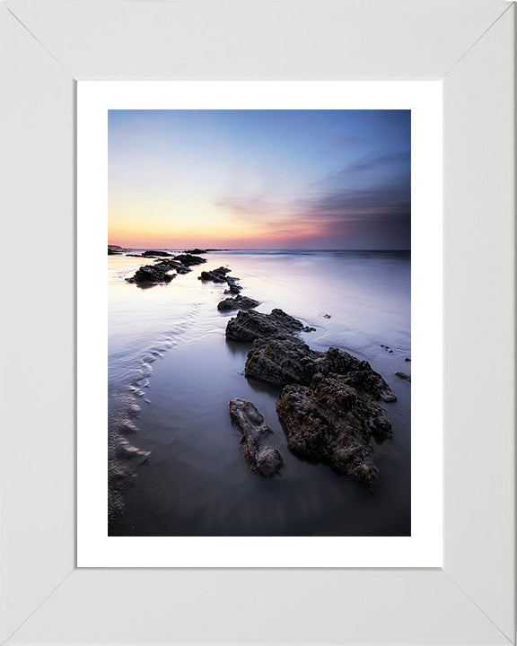 Glyne Gap Beach East Sussex at sunset Photo Print - Canvas - Framed Photo Print - Hampshire Prints